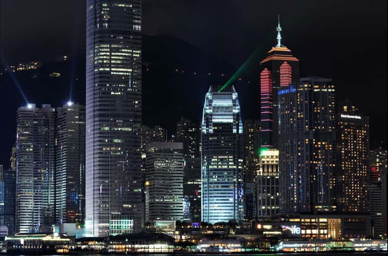 View to Hong Kong Island, Victoria Harbour