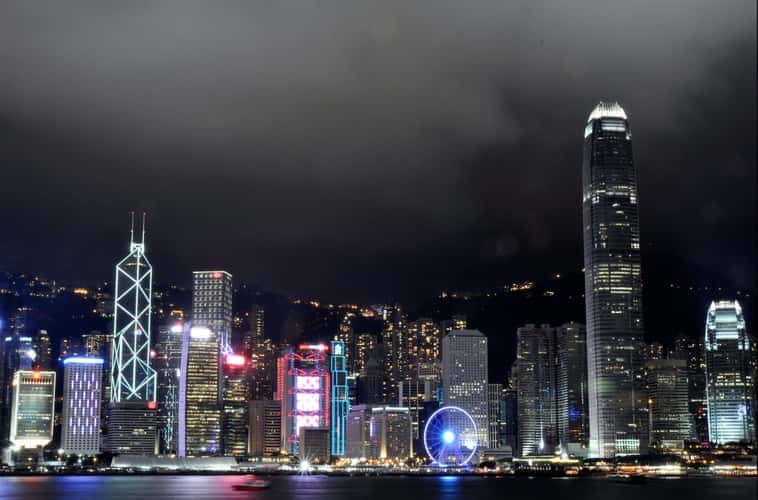 View to Hong Kong Island, Victoria Harbour