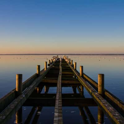 Jetty at Steinhuder Sea, Lower Saxony, Germany