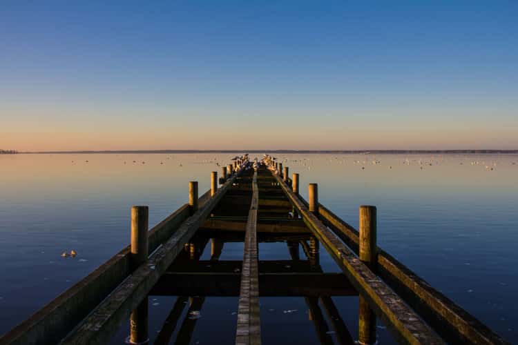 Jetty at Steinhuder Sea, Lower Saxony
