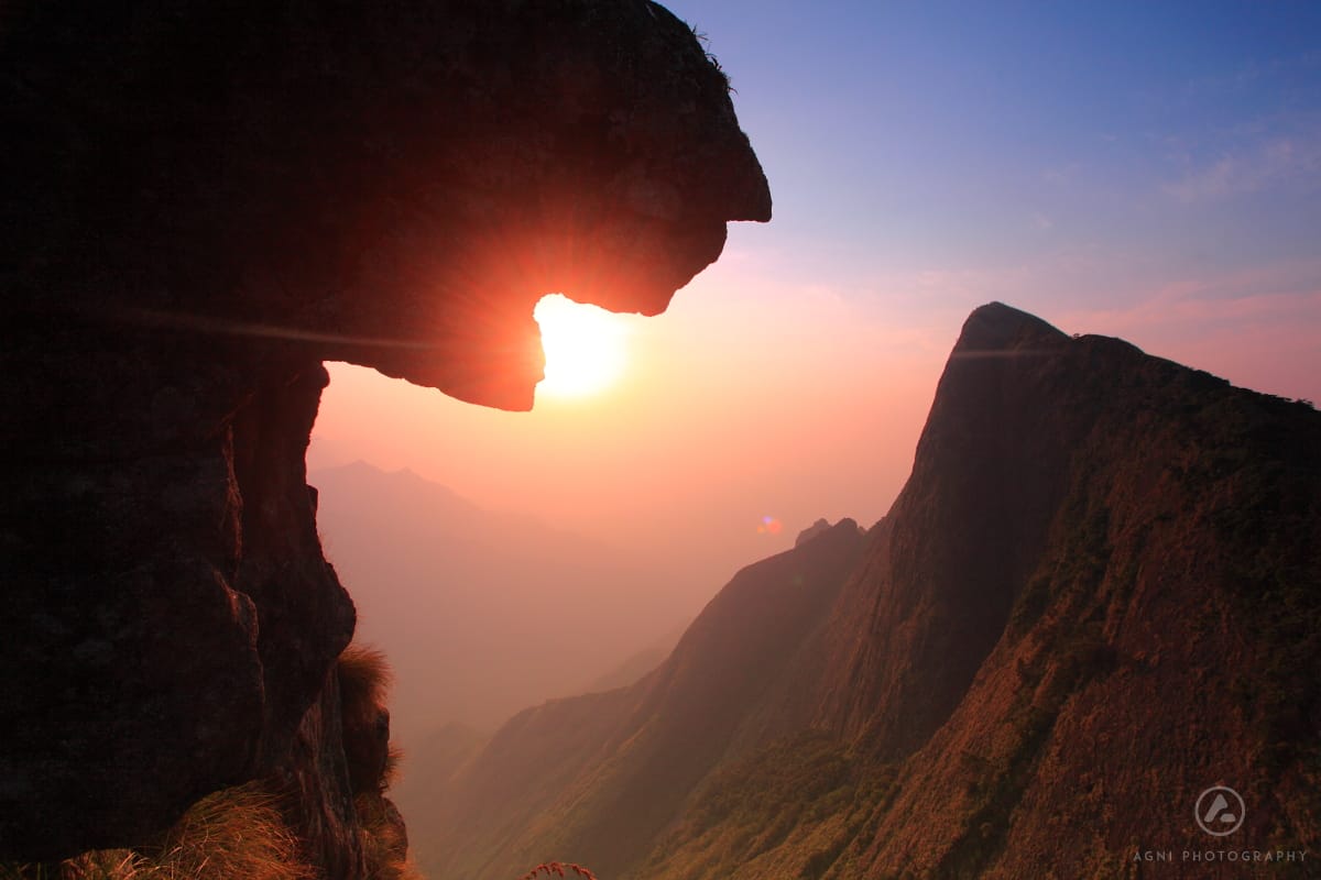 Leopard rock at Kolukkumalai, India