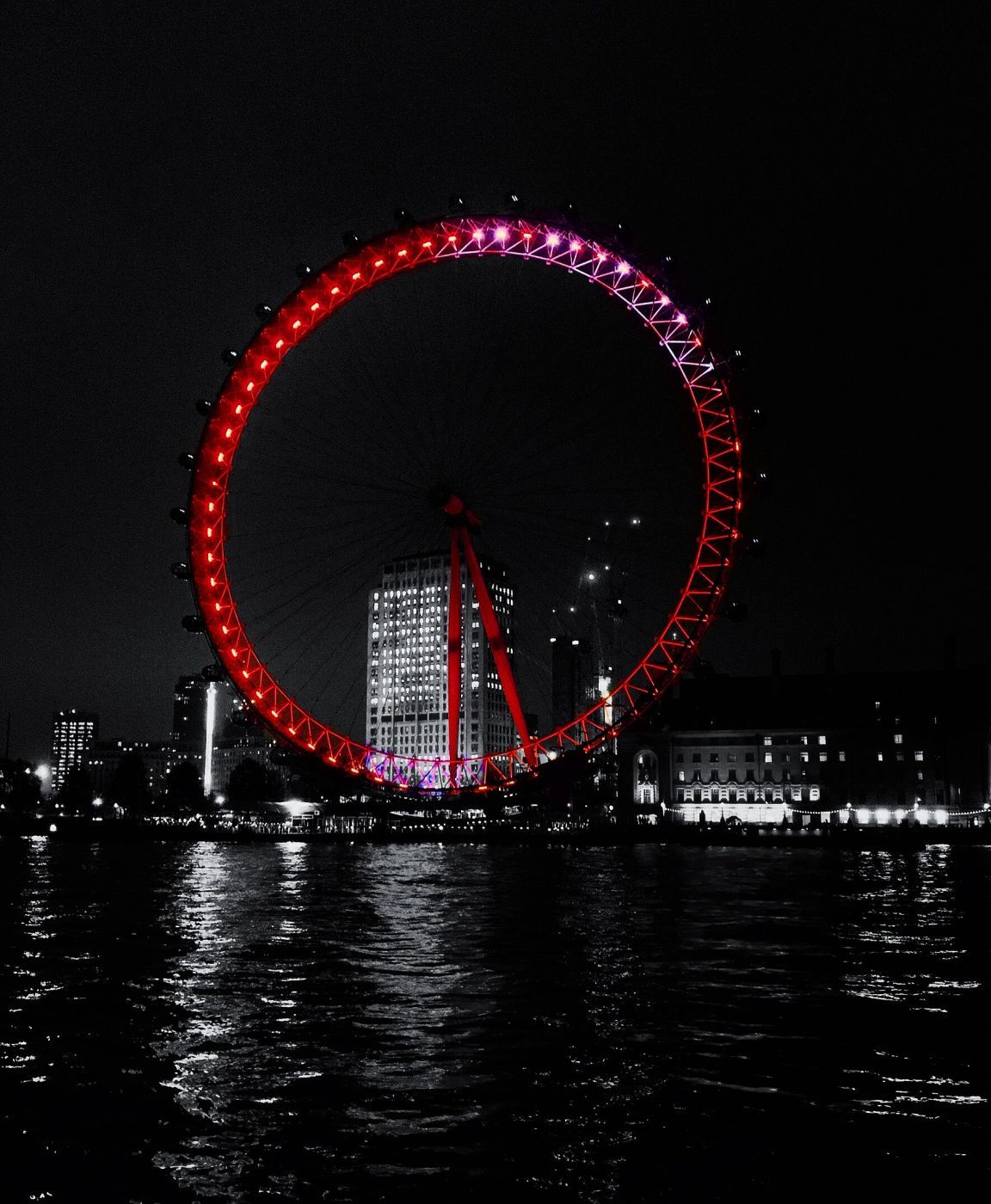 London Eye from Victoria Embankment, London, United Kingdom