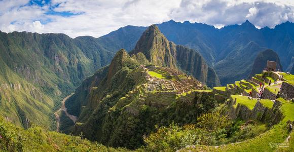Machu Picchu, lower western terraces view
