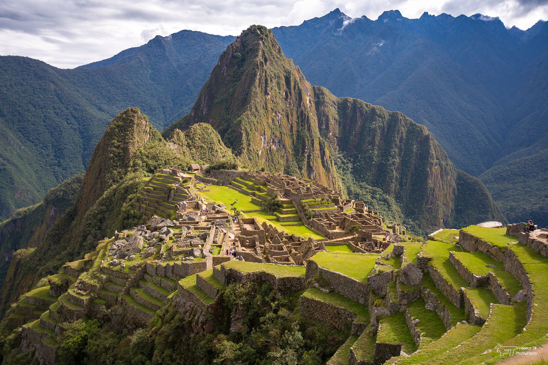 Machu Picchu, lower western terraces view, Peru