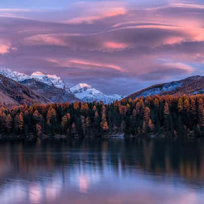 Mountain lake in Engadin, Switzerland