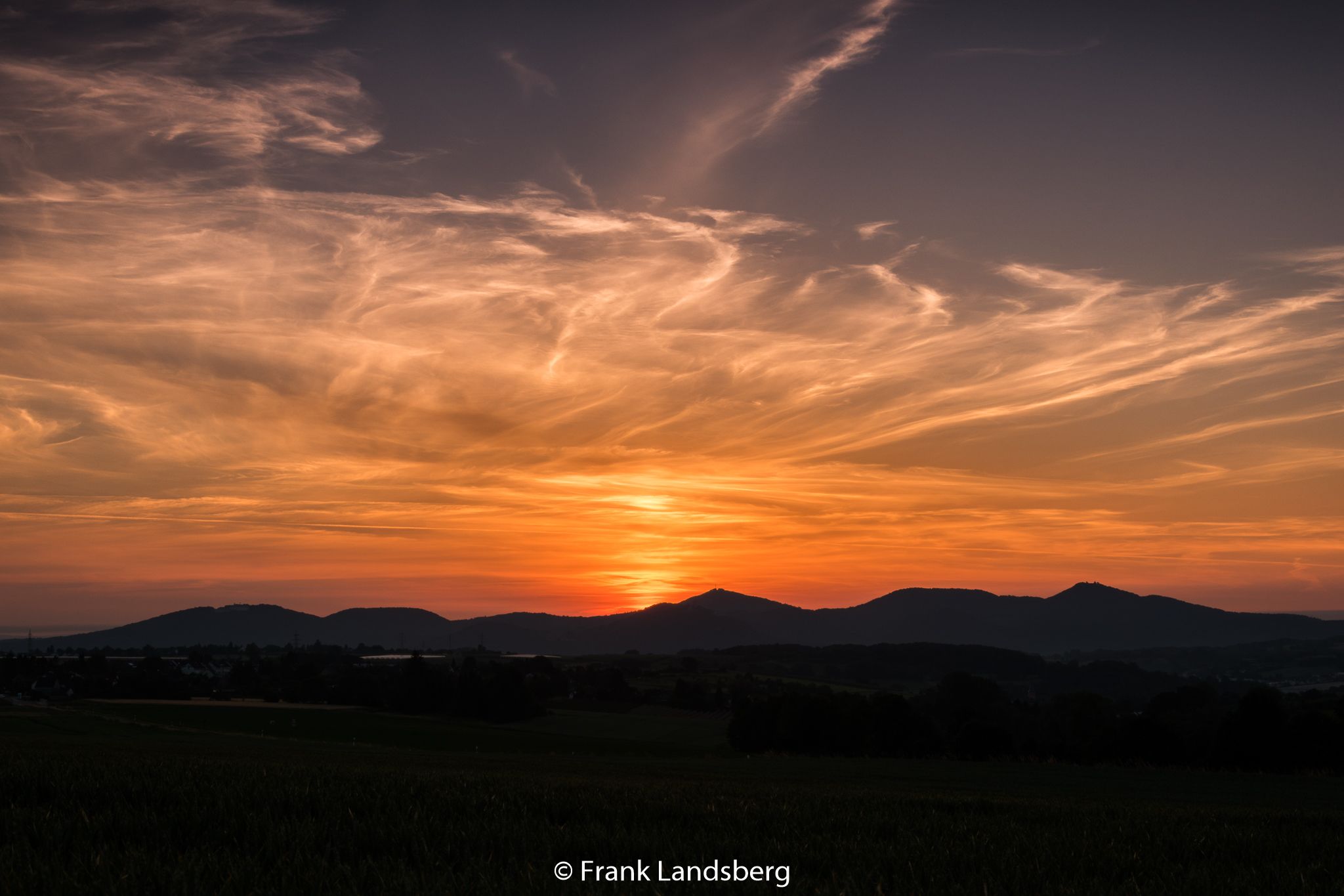 Panoramic view of the Siebengebirge, Germany