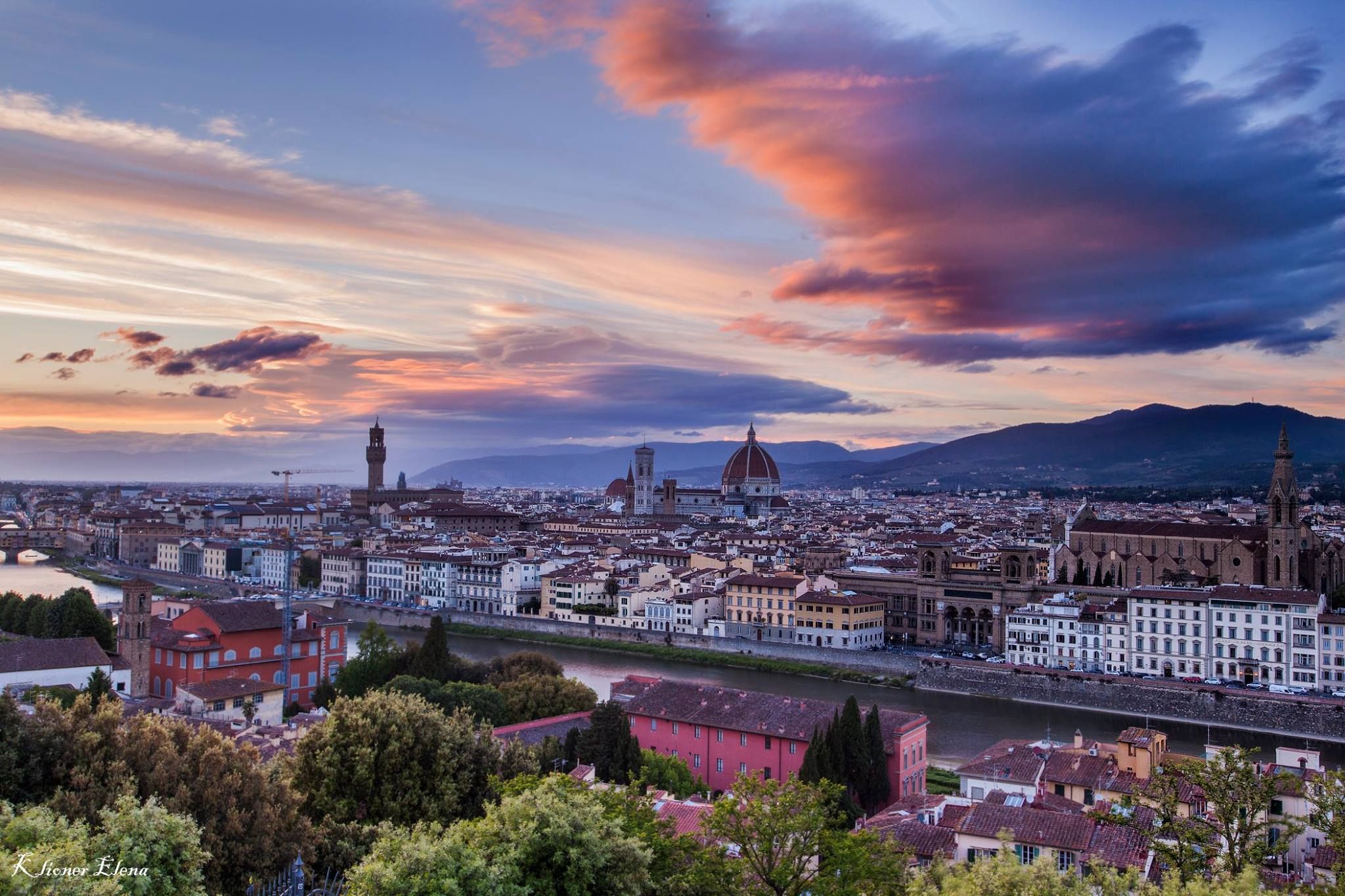 Panoramic View of Florence from Piazzale Michelangelo, Italy