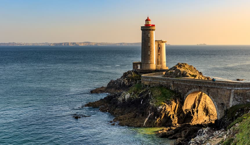 Phare du Petit Minou in the evening sun