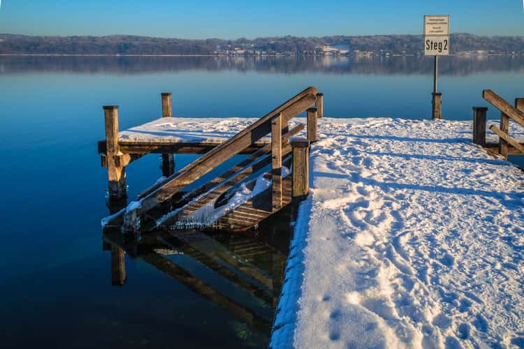 Wooden walkway at Lake Starnberg