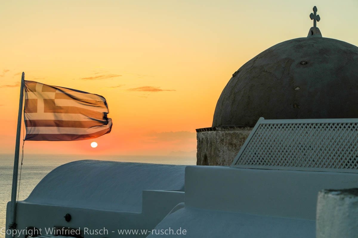 Sonnenuntergang in Oia, Greece
