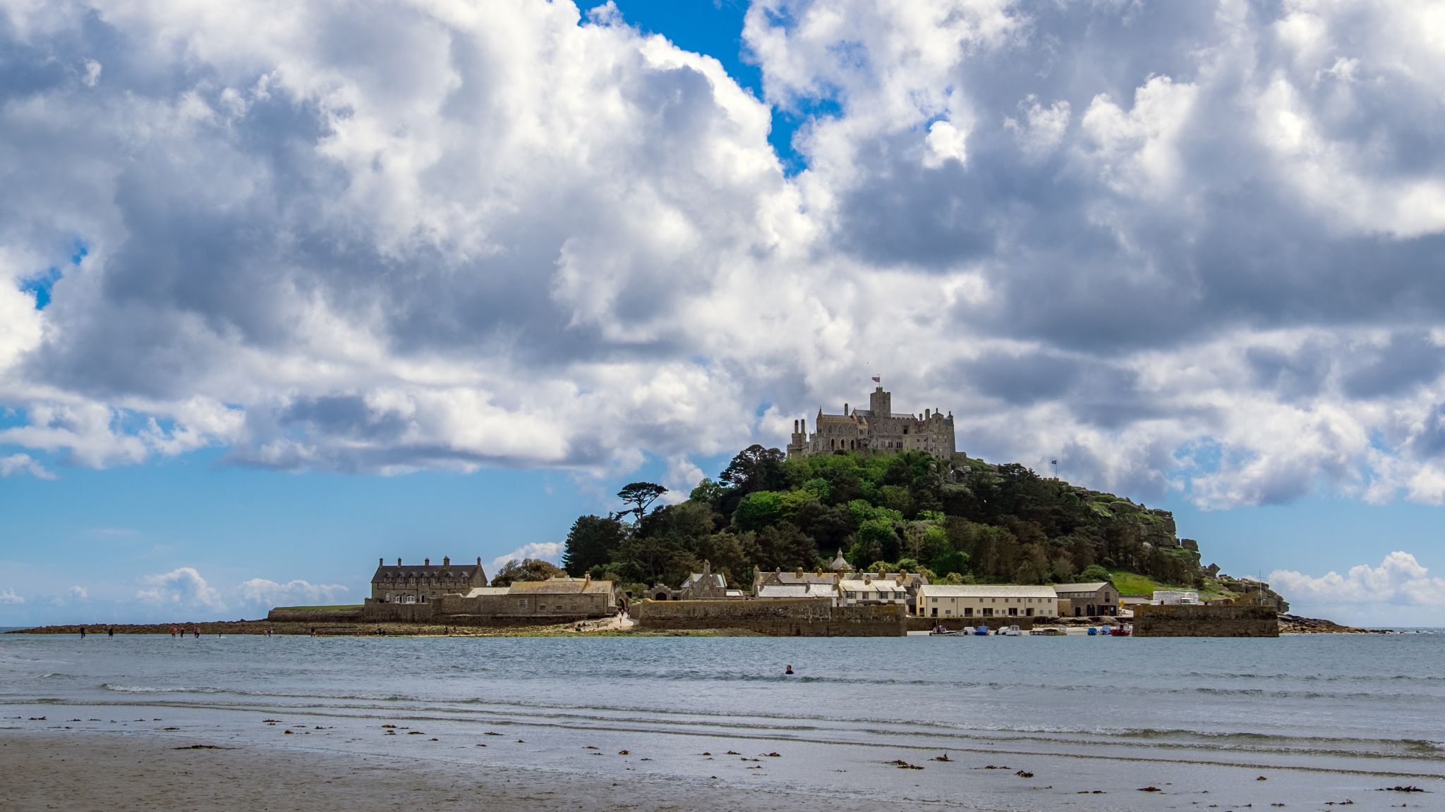 View of St Michael’s Mount from Marazion Car Park, United Kingdom