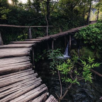 Stair path at Plitvice Lakes, Croatia