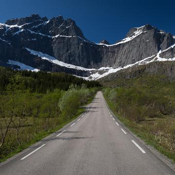 The road to Nusfjord, Lofoten, Norway
