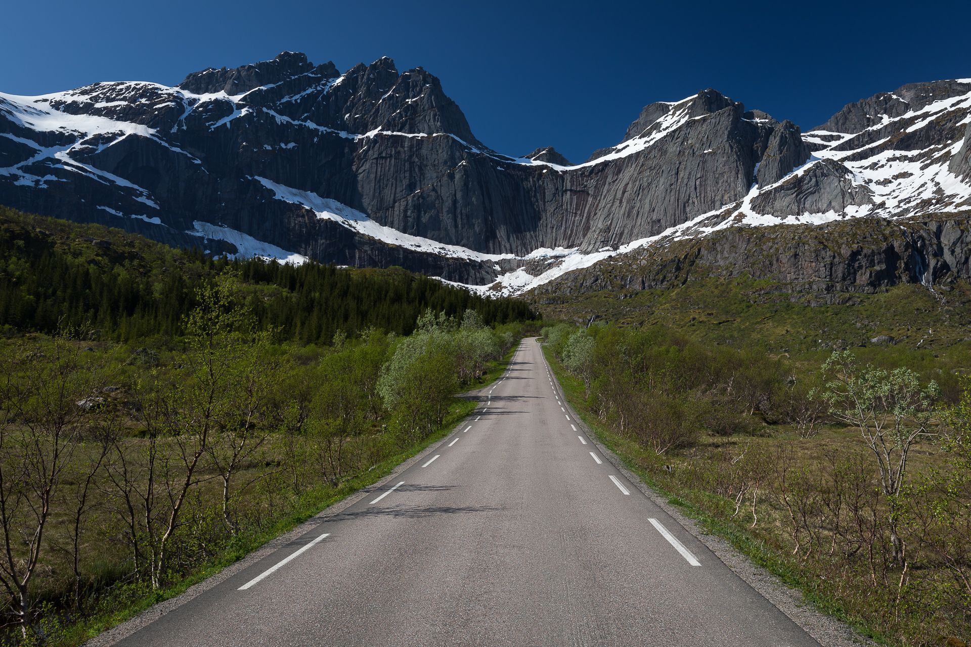 The road to Nusfjord, Lofoten, Norway