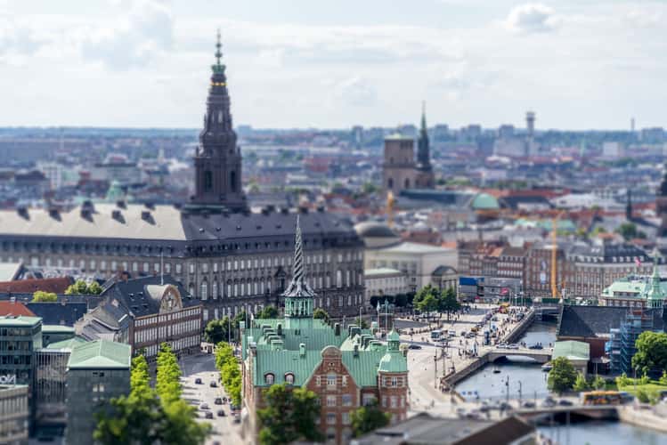 View of Christianborg from Church of Our Savior