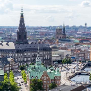 View of Christianborg from Church of Our Savior, Denmark