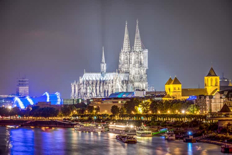 View of Cologne from Zoobrücke
