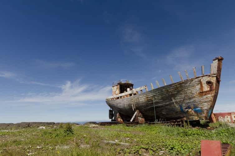 Abandoned ship Akranes
