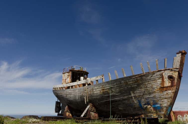 Abandoned ship Akranes