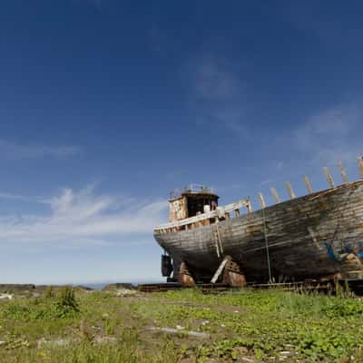 Abandoned ship Akranes, Iceland