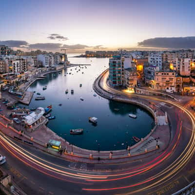 Aerial View on Saint Julian and Spinola Bay, Malta