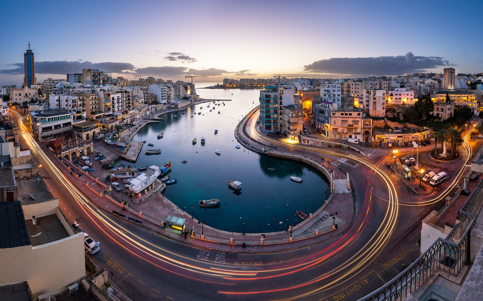 Aerial View on Saint Julian and Spinola Bay, Malta