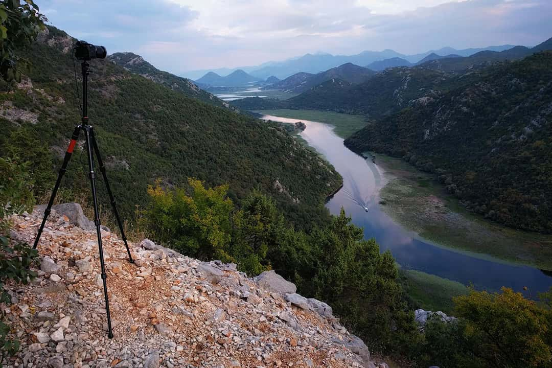 This is how the spot itself in Montenegro from the title photo looks like. There is only space for a max of 2 tripods and you are standing near the edge.