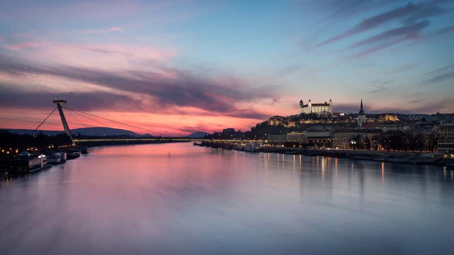 Bratislava Old Bridge - Old town Cityscape