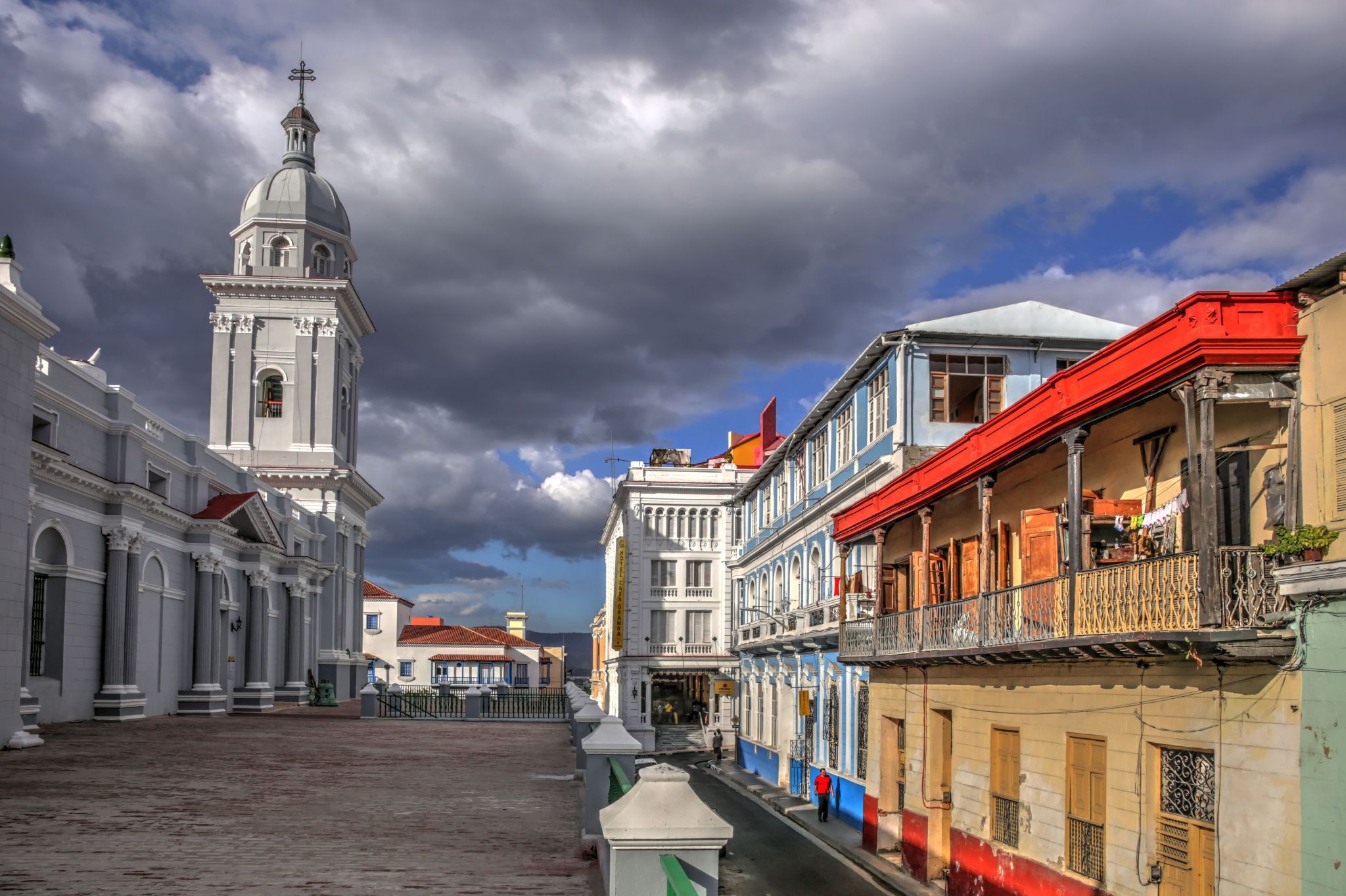 Facade in the Center of Santiago de Cuba, Cuba