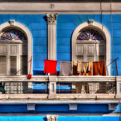 Facade in the Center of Santiago de Cuba, Cuba