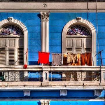 Facade in the Center of Santiago de Cuba, Cuba