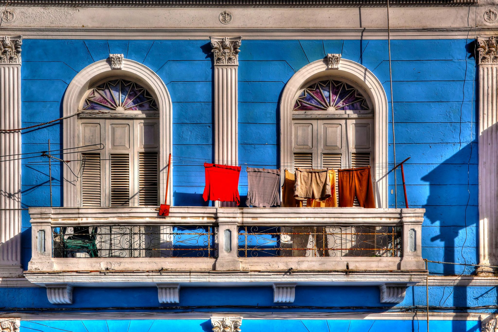 Facade in the Center of Santiago de Cuba, Cuba
