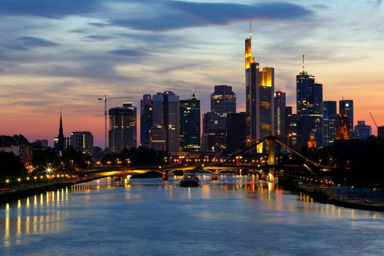 View from “Deutschherrenbridge“, Frankfurt am Main