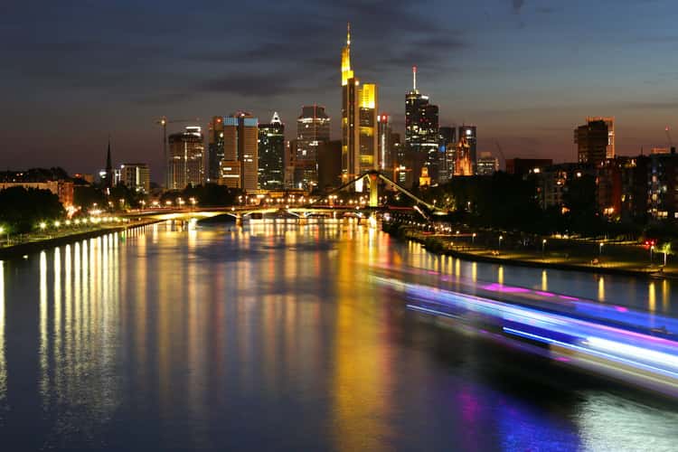 View from “Deutschherrenbridge“, Frankfurt am Main