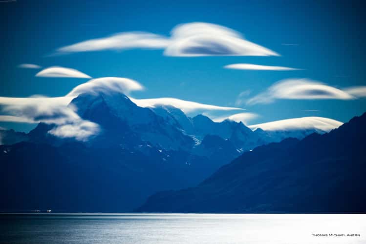 Midnight view over Lake Pukaki