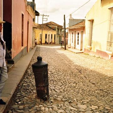 Bollards in the streets of Trinidad, Cuba, Cuba