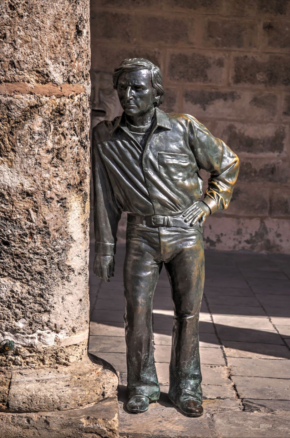 Statue of Antonio Gades, Plaza de la Catedral, Havana, Cuba