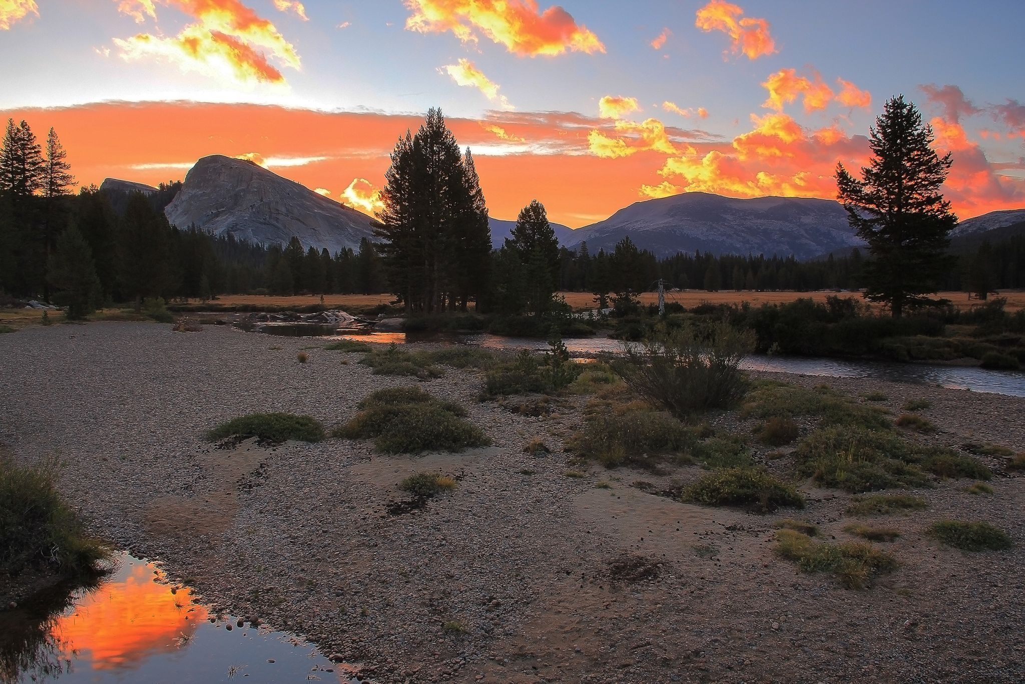 Sunrise by the Tuolumne River, USA