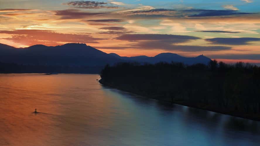 Sunrise Siebengebirge and Rhine