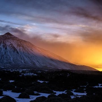 Sunset with Teide volcano, Spain