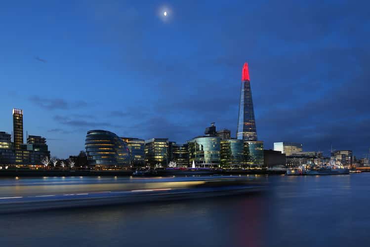 The Shard at night, London
