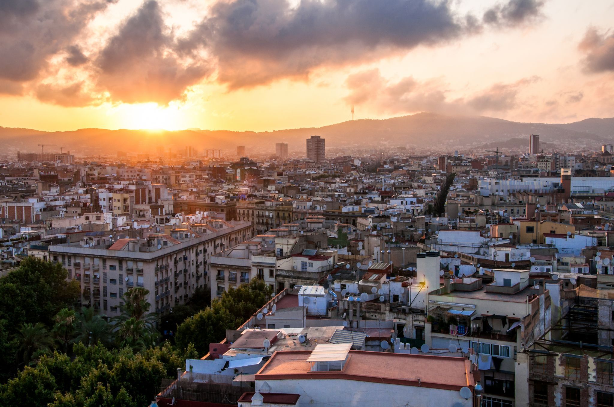 View from the Barcelo Raval terrace, Spain