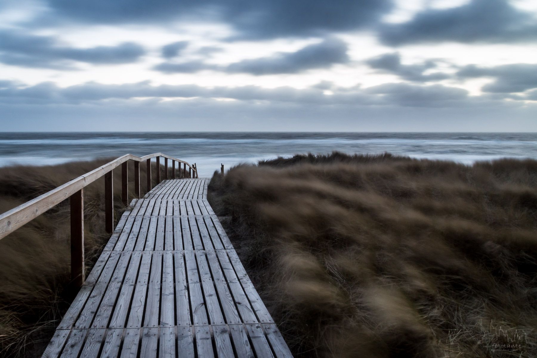 Wooden walkway in Rantum, Germany