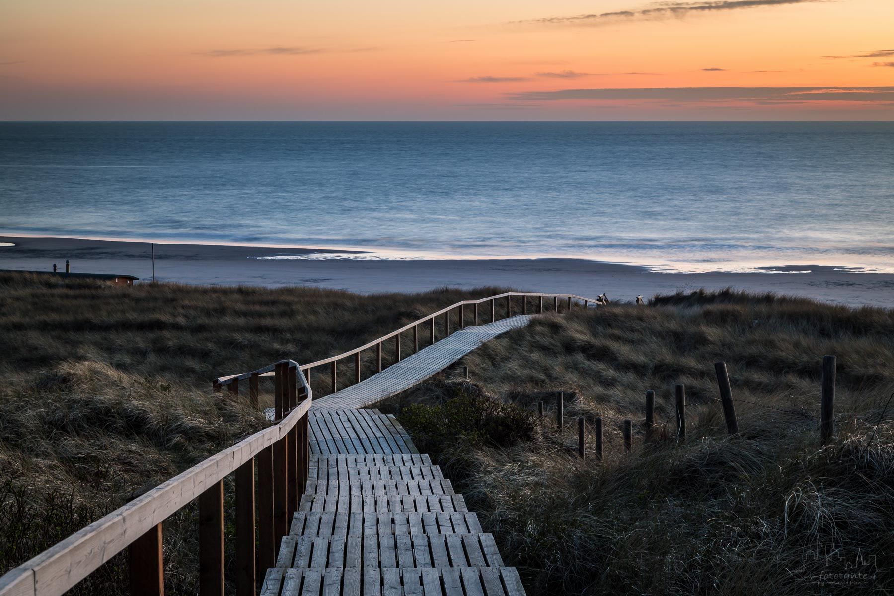 Wooden walkway in Rantum, Germany