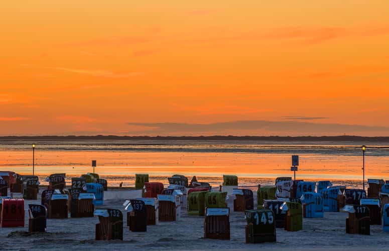 Afterglow at Neuharlingersiel Beach