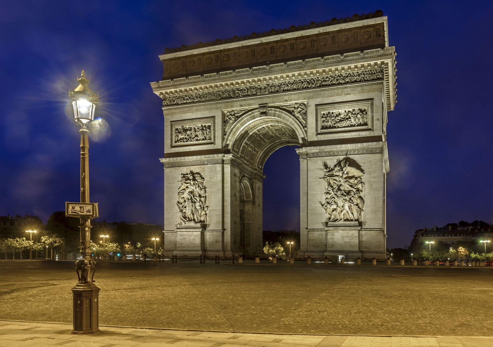 Arc de Triumph at night, France