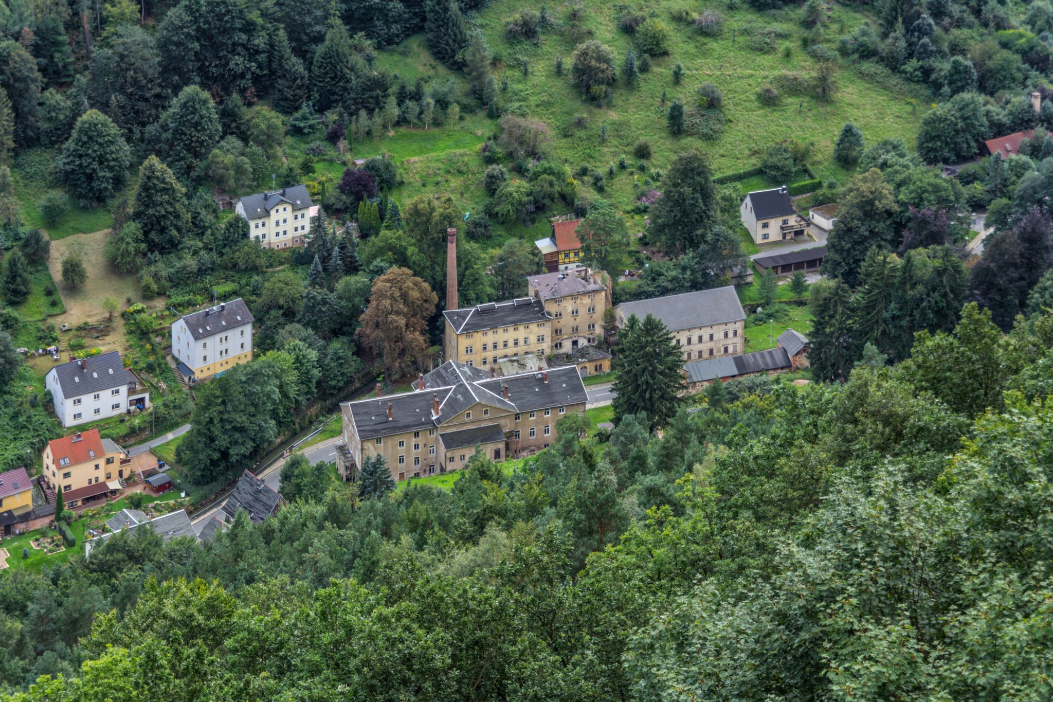 Bielatal as seen from Königstein Fortress, Germany