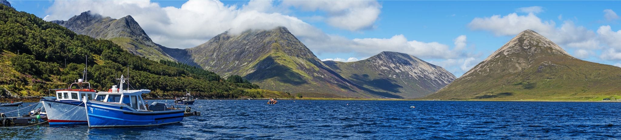 Boats at Dock on Loch Slapin, United Kingdom