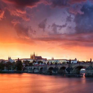 Charles bridge and Prague castle, Czech Republic