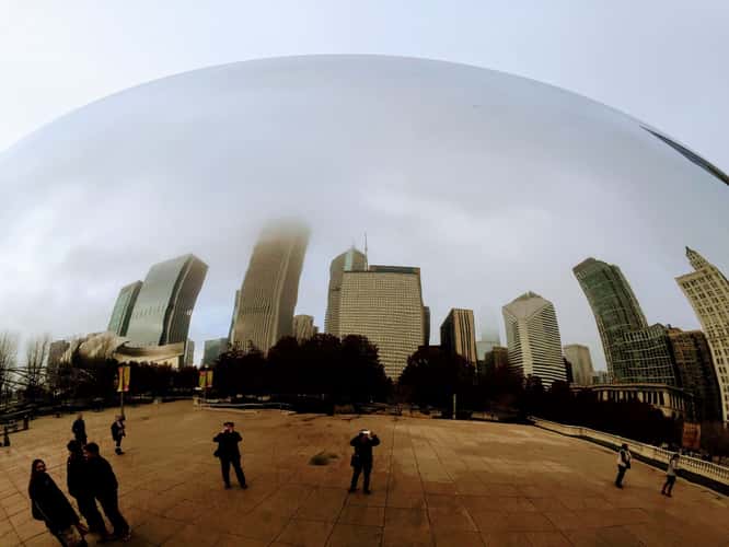 A view of the Cloud Gate